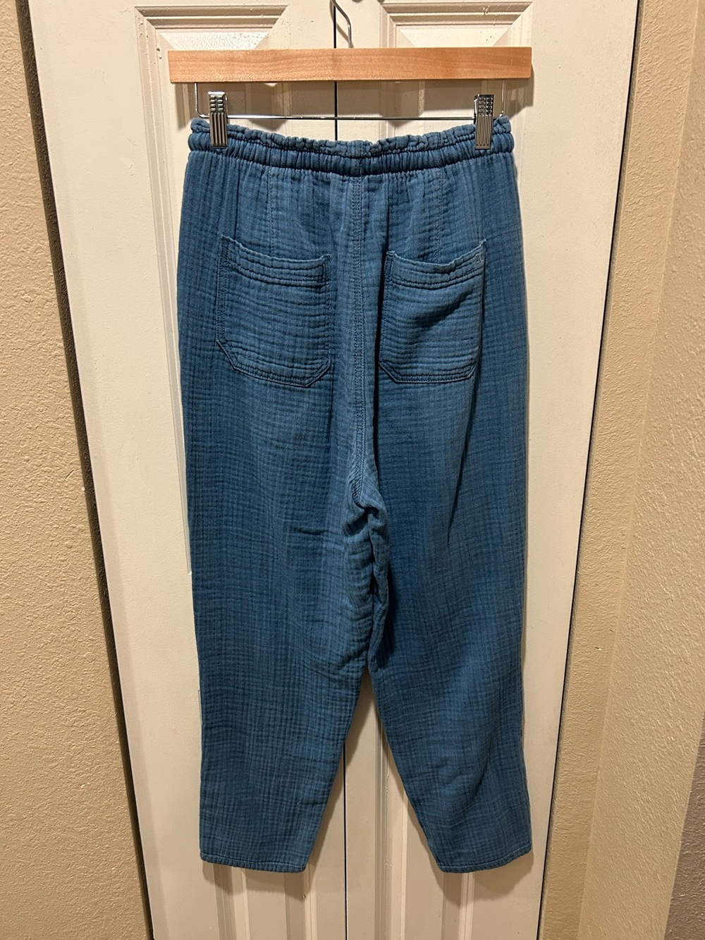 American Eagle Vacay Pants Cotton Gauze Blue , XS - Picture 6 of 8